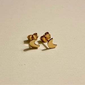 Made by Mary Gold Filled Crescent Moon Studs